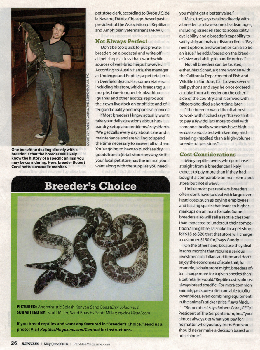 Dragon Snake - Reptiles Magazine